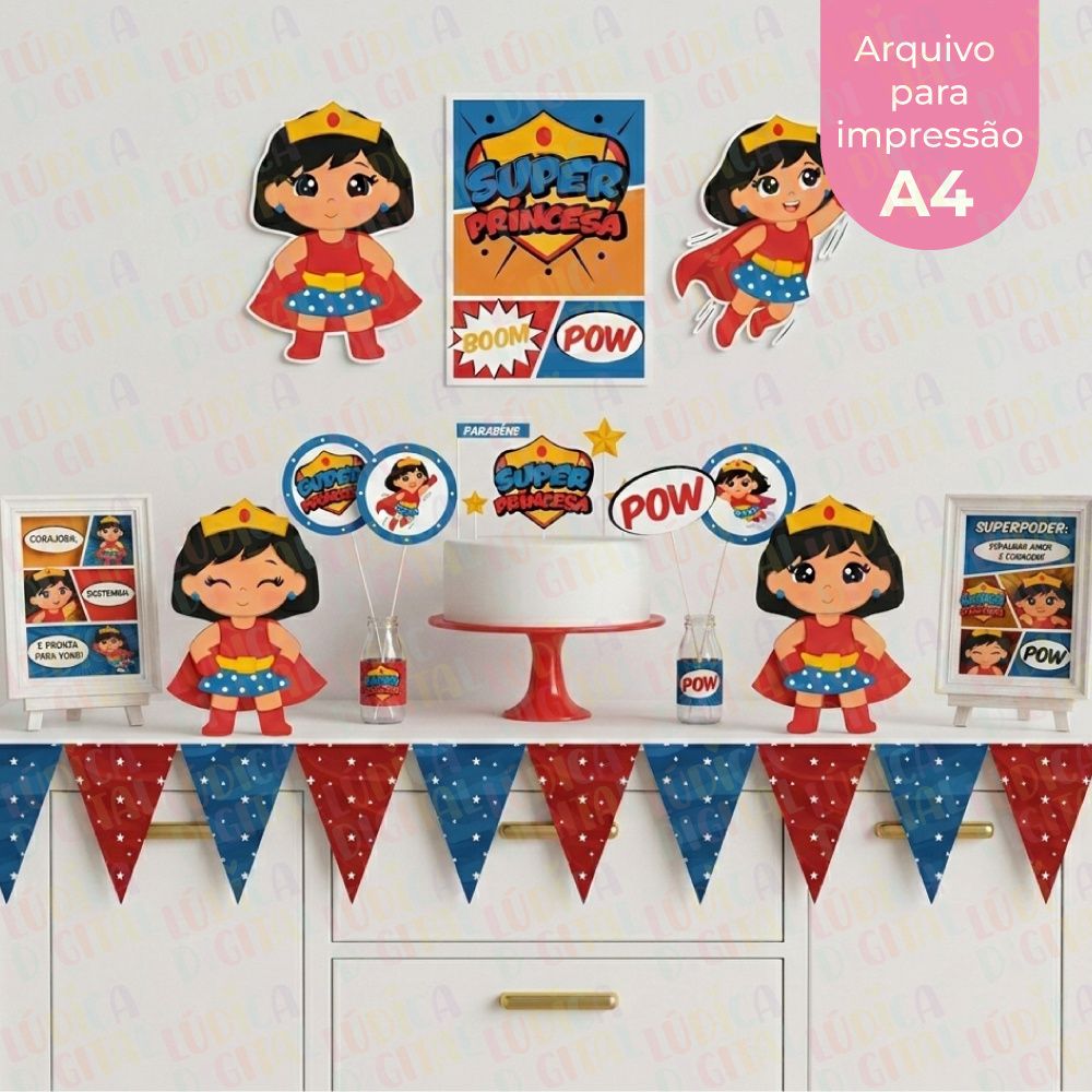 Kit Super Princesa Azul